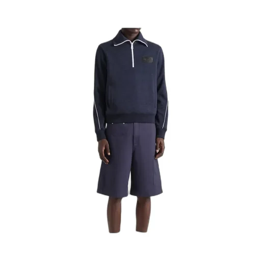 Zipped Sweatshirt In Wool With Givenchy Paris Patch