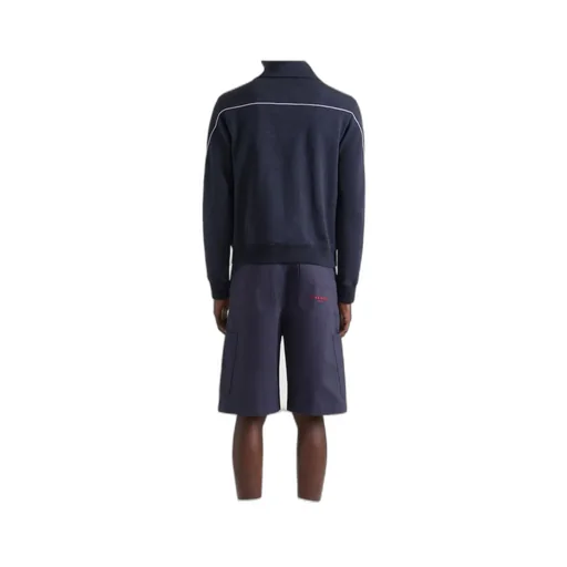 Zipped Sweatshirt In Wool With Givenchy Paris Patch
