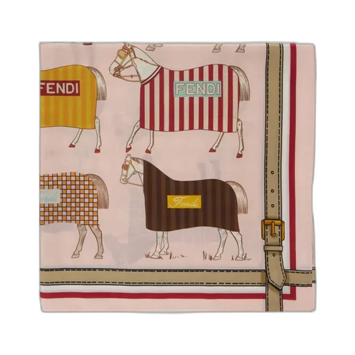 Fendi Kids Horse Print Scarf