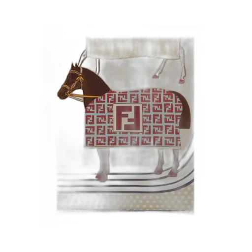 Fendi Kids Horse Print Scarf