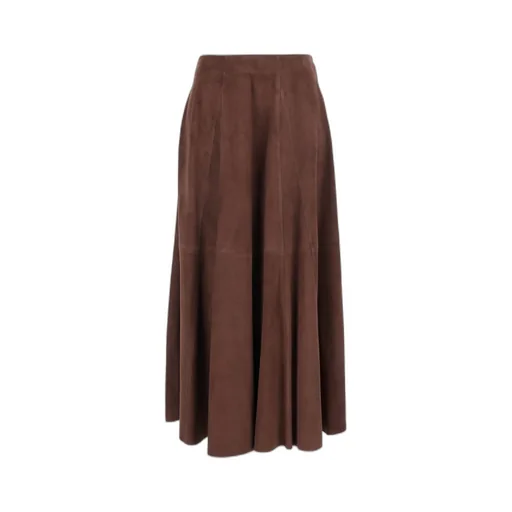 Arma Eleni High-Waisted Suede Skirt