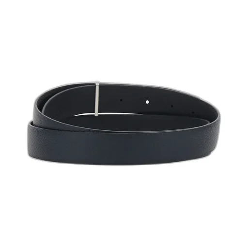 Blue Belt With T Buckle Closure In Leather Man
