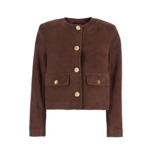 Arma Lorenne Suede Button-Front Jacket
