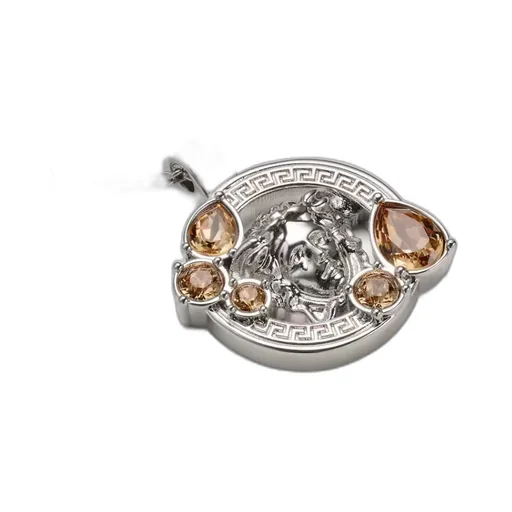 Versace Embellished Pendant Necklace
