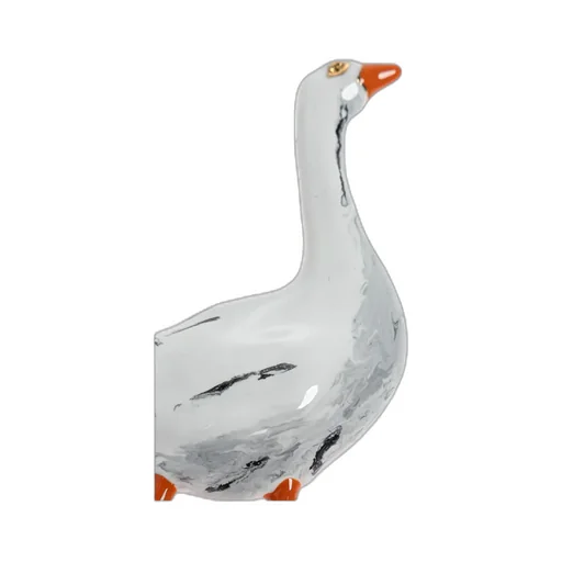 Moschino A Goose Motif Polished Brooch