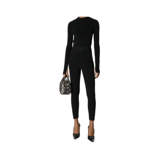 Marine Serre Elasticated Waistband Moon-Logo Leggings