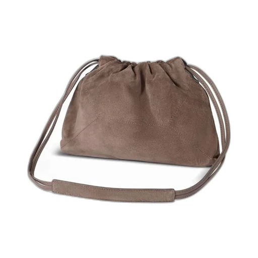Monili-Detail Suede Cross Body Bag