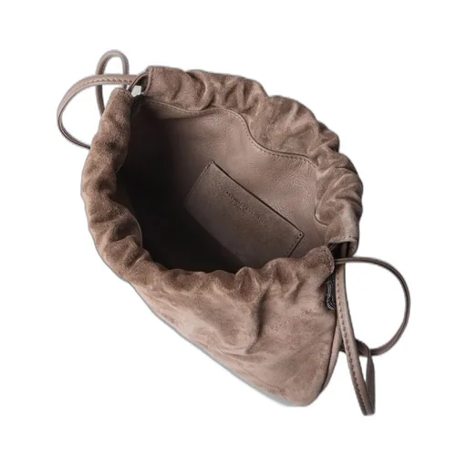Monili-Detail Suede Cross Body Bag