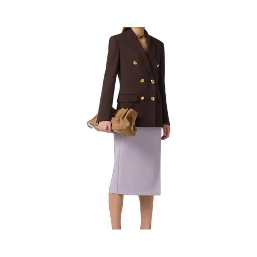 Elisabetta Franchi Gabardine Double-Breasted Jacket