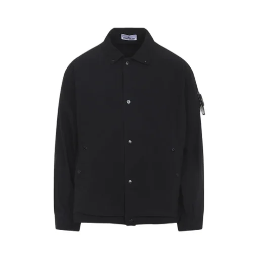 Stone Island Logo Patch Buttoned Jacket