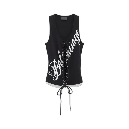 Lace-Up Tank Top