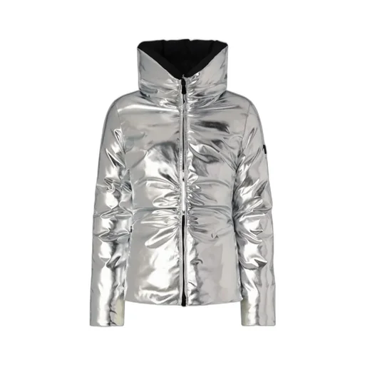 Metallic High-Neck Jacket