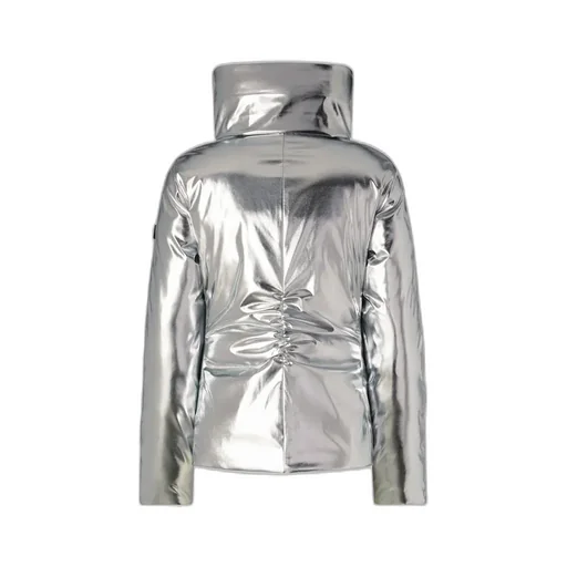 Metallic High-Neck Jacket