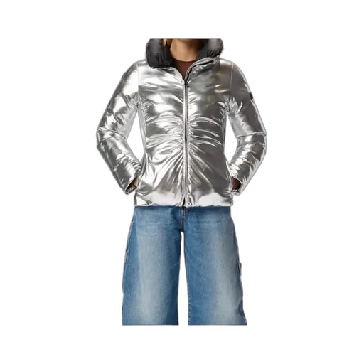 Metallic High-Neck Jacket