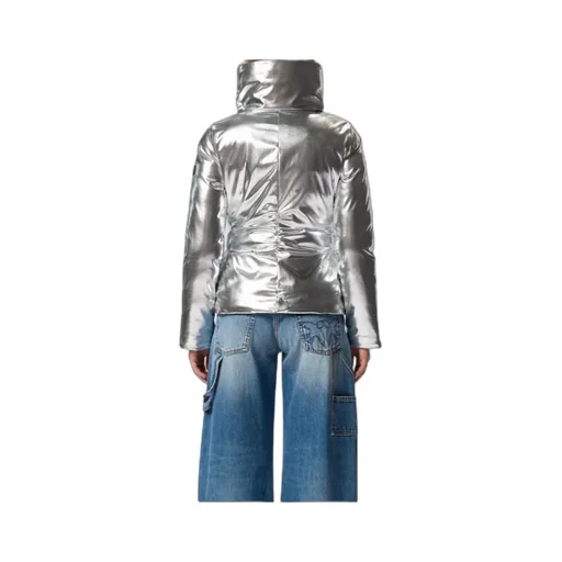 Metallic High-Neck Jacket