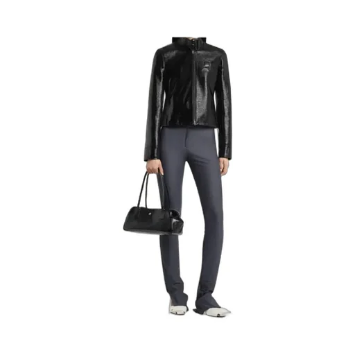 Courrges Buckle-Neck Zipped City Jacket
