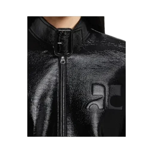 Courrges Buckle-Neck Zipped City Jacket
