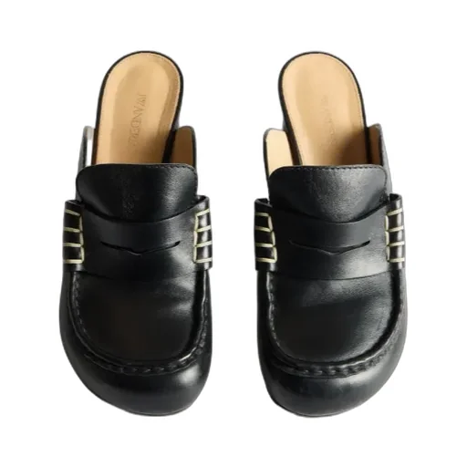 Loafer Mule Sandal In Black