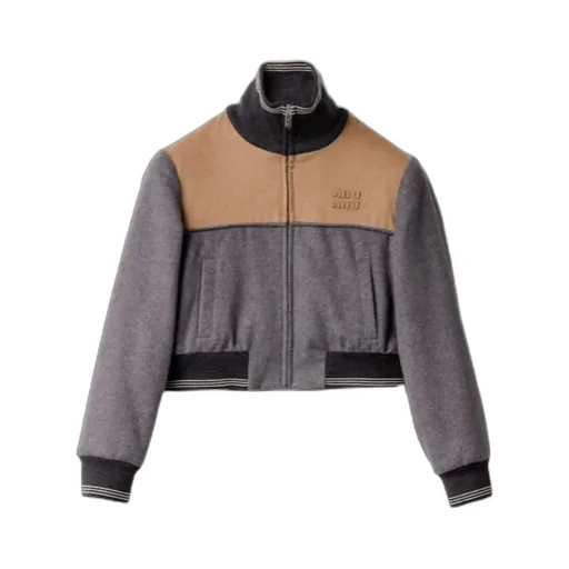 Miu Miu Zip-Up Cropped Jacket