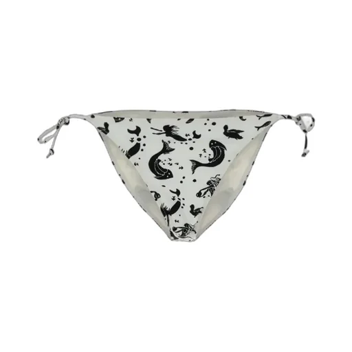 Tie-Side Printed Bikini Bottom