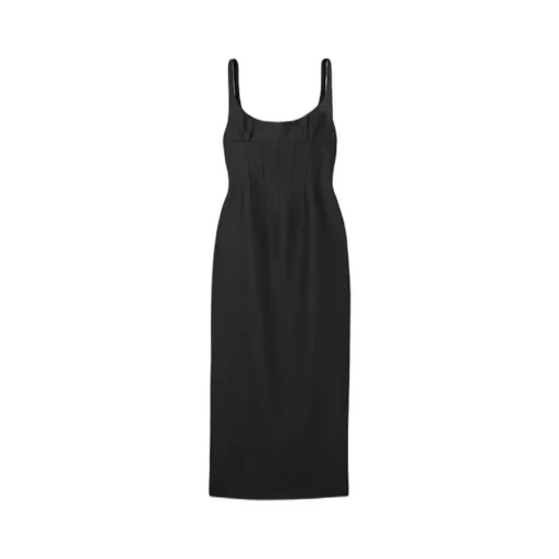 Khaite Sweetheart Neck Midi Slip Dress