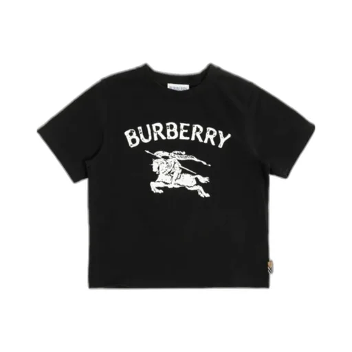 Burberry Kids Logo Printed Crewneck T-Shirt