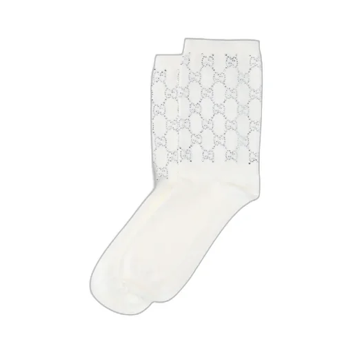 Gucci Gg Embellished Ribbed Socks