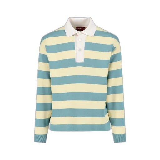 Gucci Striped Knitted Polo Shirt