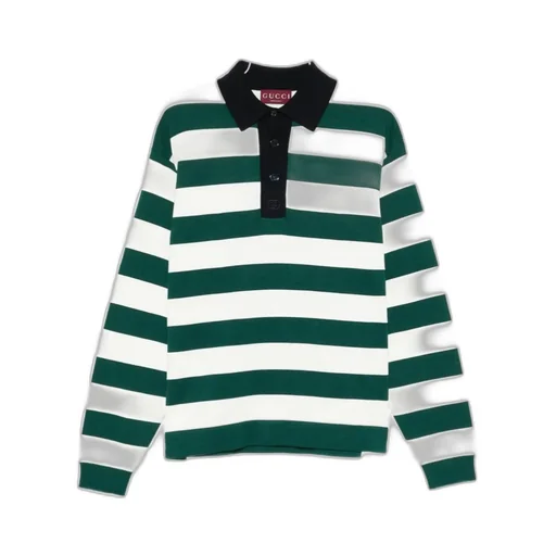 Gucci Striped Knitted Polo Shirt