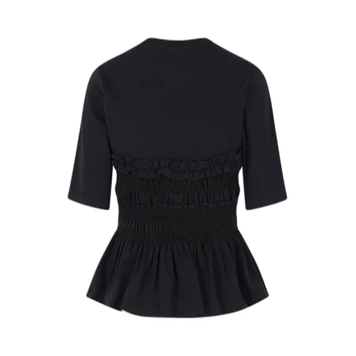Cecilie Bahnsen Smocked Peplum T-Shirt