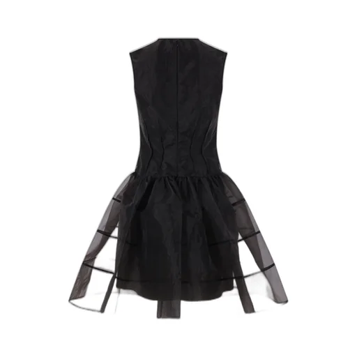 Cecilie Bahnsen Pleated Organza Mini Dress