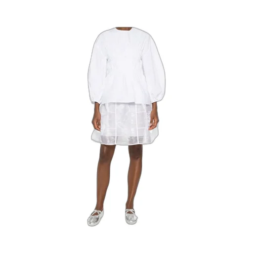 Cecilie Bahnsen Smocked Peplum Top