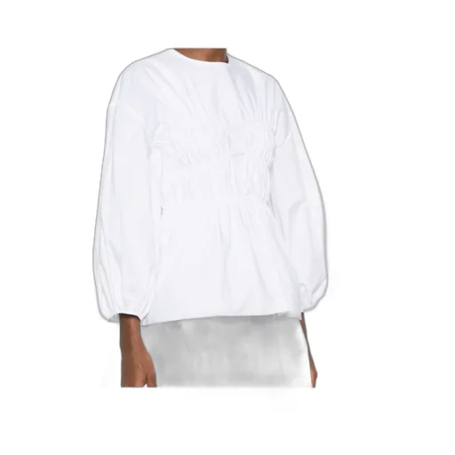 Cecilie Bahnsen Smocked Peplum Top