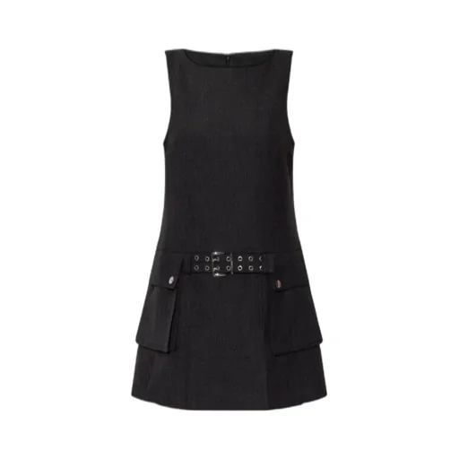 Grey Wool Mini Dress