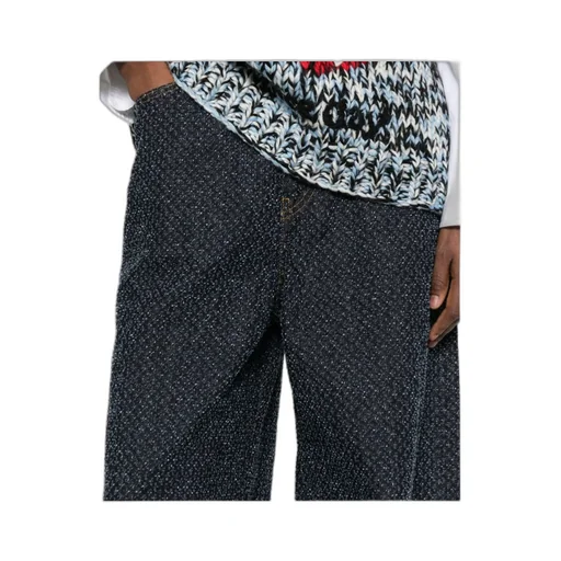 Ganni Logo Patch Wide Leg Jeans