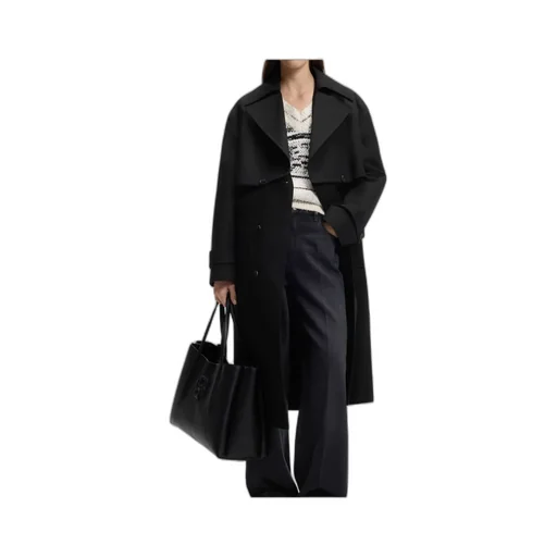 Belted Trench Coat In Stretch Cotton