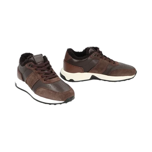 Tod's Panelled Shearling Lace-Up Sneakers