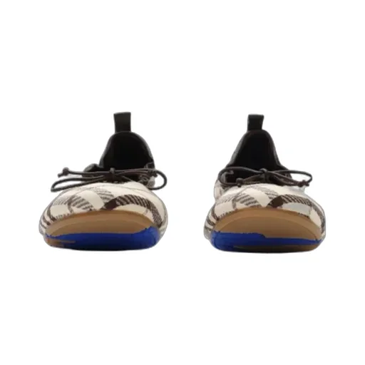 Burberry Check Fawn Ballerinas