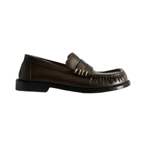 Loafer Moccasins In Chocolate Brown