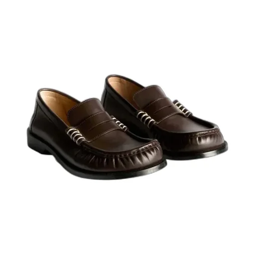 Loafer Moccasins In Chocolate Brown