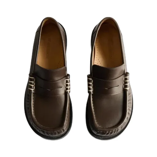 Loafer Moccasins In Chocolate Brown