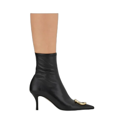 Pointed Ankle Boot With Maxi Gancini Buckle
