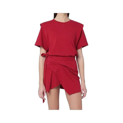 Cherry-Coloured Zelitos Cotton T-Shirt