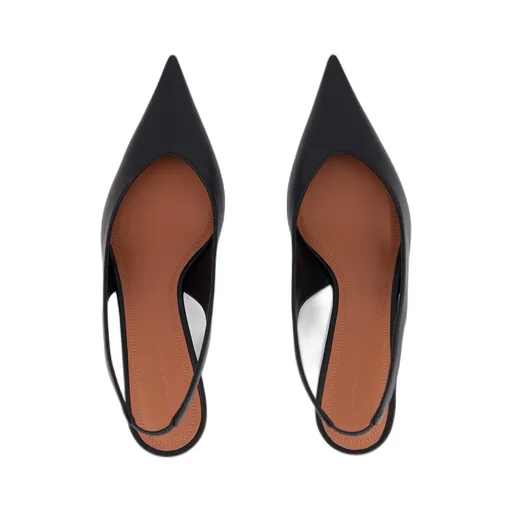 Amina Muaddi Black Anok Sling