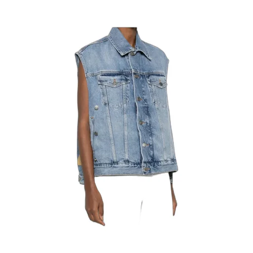 Button-Up Denim Vest