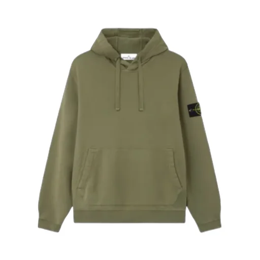 Stone Island Logo Patch Drawstring Hoodie