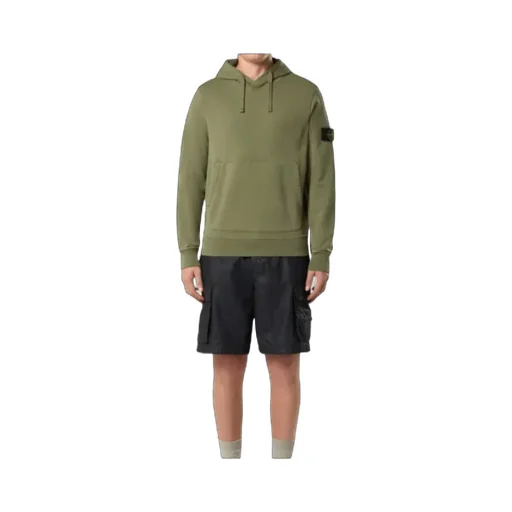 Stone Island Logo Patch Drawstring Hoodie