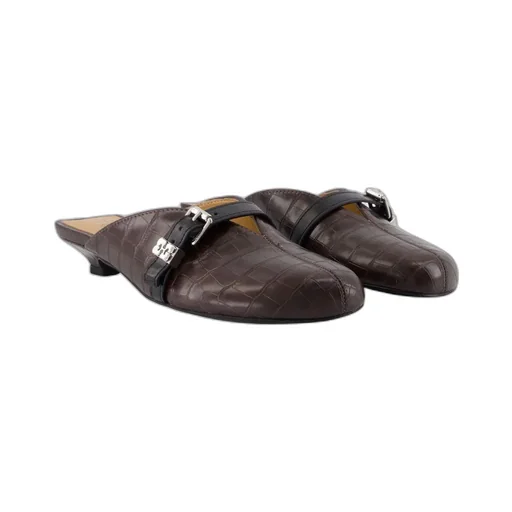 Ganni Sue Kitten Embossed Mules