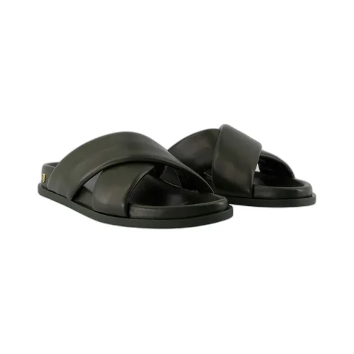 Anine Bing Emi Cross-Strap Slides