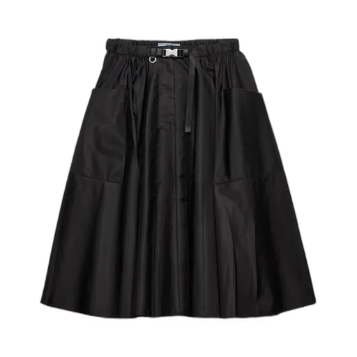 Prada Belted Pleated Skirt